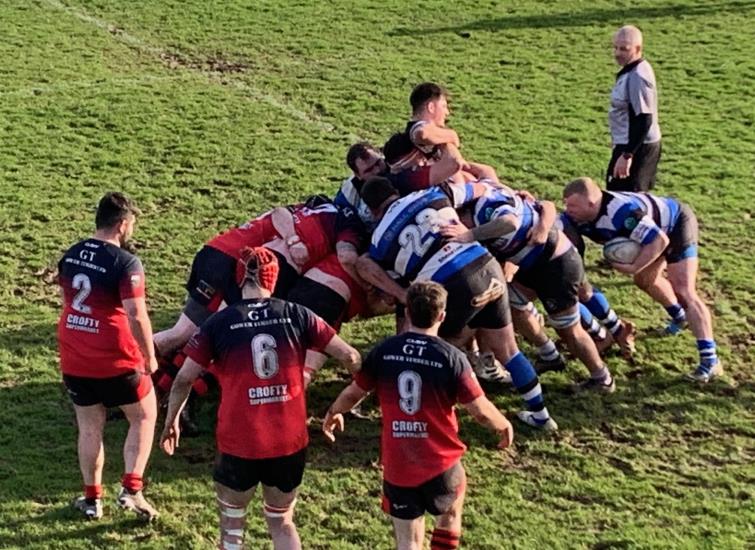 Liam Wilkes looks to break away from a scrum